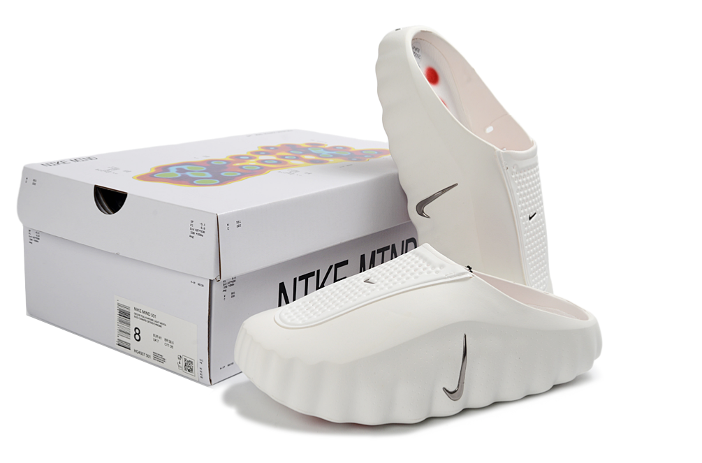 Nike Mind 001 Massage Slides – Unisex Comfort Recovery Sandals  - White