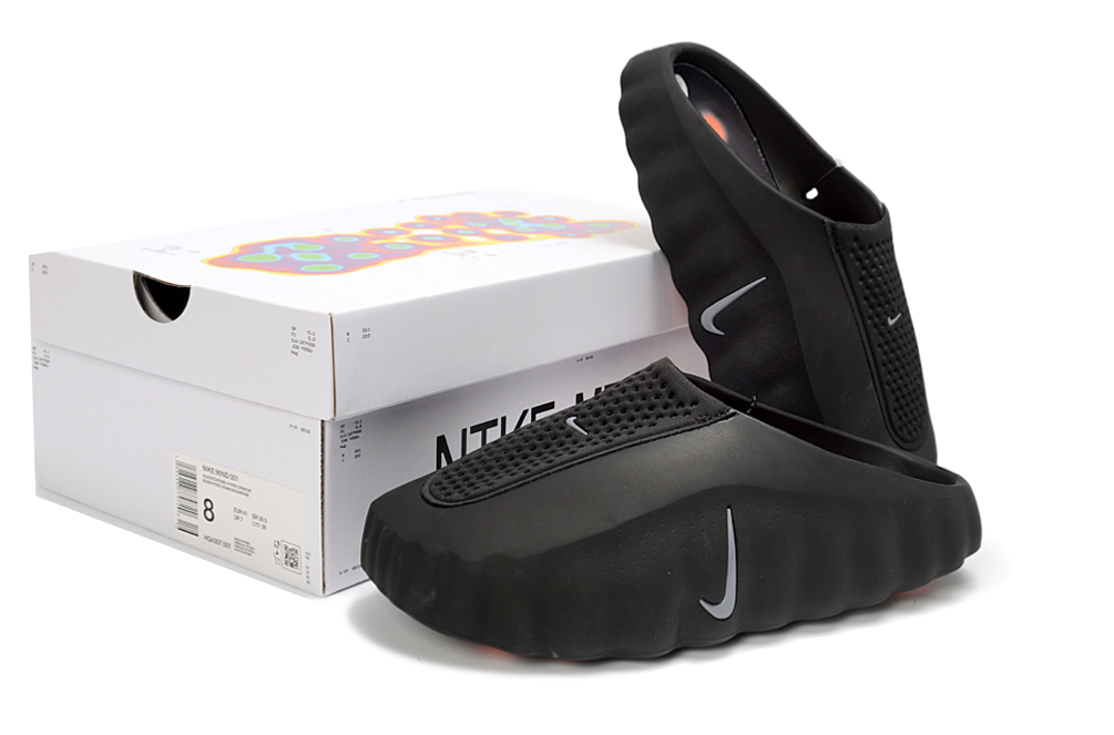 Nike Mind 001 Massage Slides – Unisex Comfort Recovery Sandals  - Black